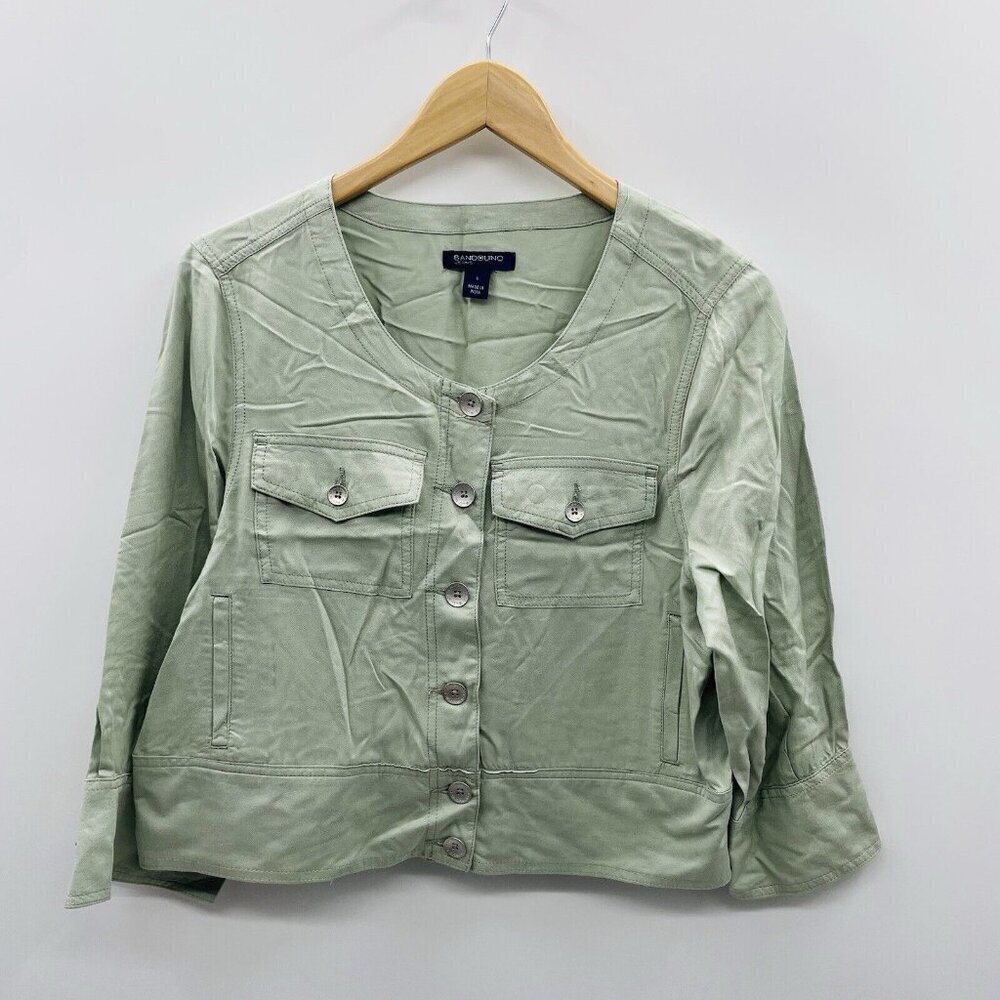 Bandolino‎ Jeans Womens Size Small Viscose Lightweight Cropped Jacket in Green